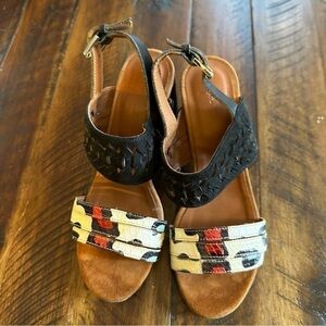 Thanking Addition Mixed Media Sandal Size 36 US 5.5